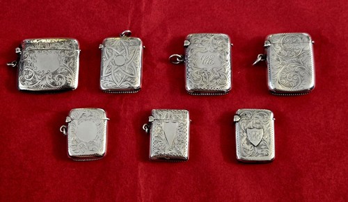 Solid silver vesta cases - solid,