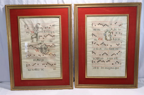 Monumental framed antique - framed,