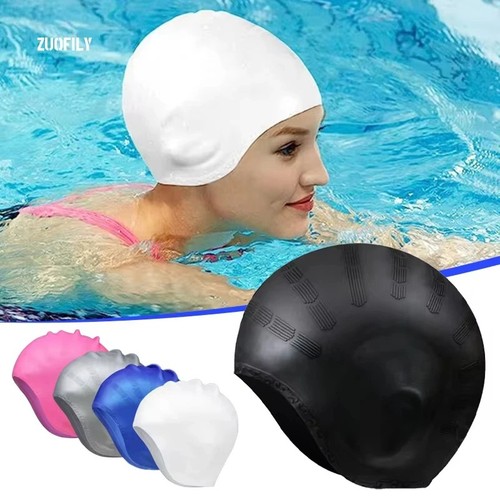 Silicone swimming cap with - swimming,