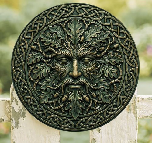 Leafy green man - man, face