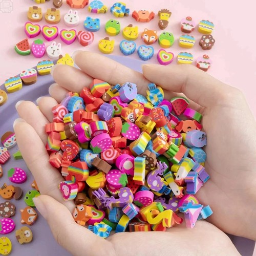 100pcs mini animal erasers - mini,