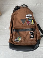 River Island Brown Backpack With Patches