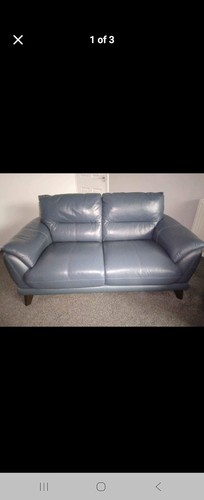 Two seater leather sofa - two,