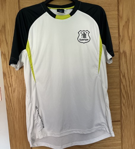 Everton white training top - training,