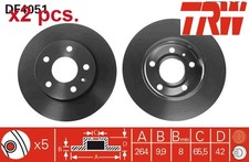 X2 PCS REAR BRAKE DISC SET