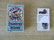 Cigarettes Cards - Motor Cars x 2 - John Player & Lambert & Butler