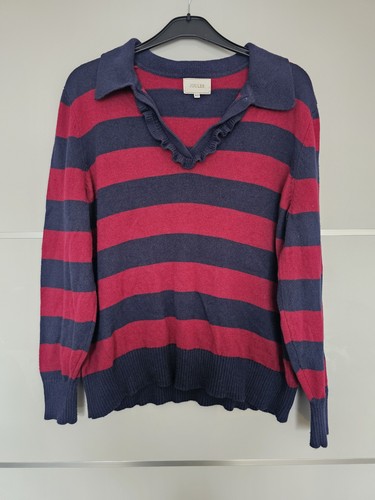 Joules striped polo neck