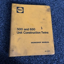 BSA Workshop Manual for 500 and 650 Unit Construction Twins