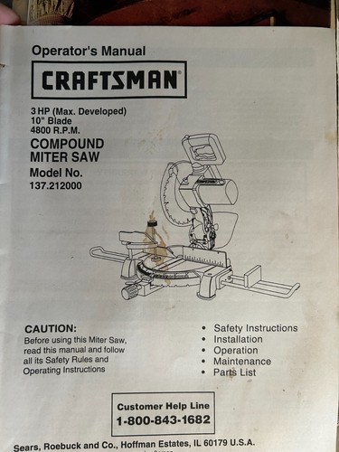 Sears craftsman operators - sears,