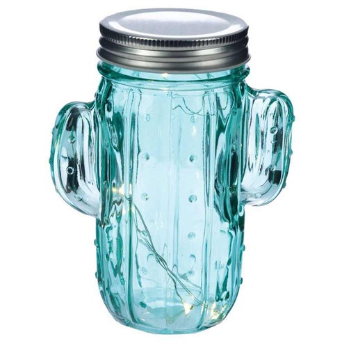 Cactus shaped glass led - glass, jar