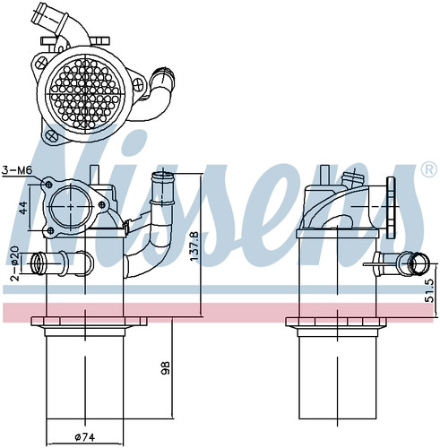 Nissens egr cooler 989423 for - cooler,