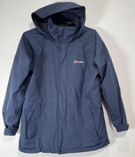 Berghaus Glissade III Jackets Women Size 14 Navy Blue Gore-Tex Waterproof Hooded