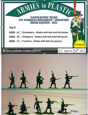 ARMIES IN PLASTIC 5456B 1/32 Napoleonic Wars 3rd Foreign Regiment Infantry Irish
