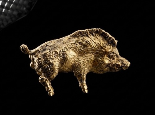 Wild boar brass miniature - boar,