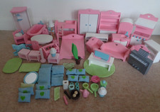 ELC ROSEBUD DOLLS HOUSE FURNITURE LIVING ROOM BATH ROOM KITCHEN DINING ROOM