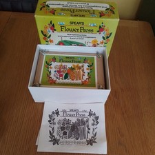 Spears Games Vintage 1990s Flower Press Board with Full Instructions Complete