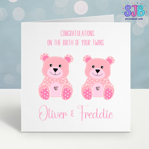 Personalised new baby - personalised, twin