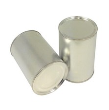 Empty Sealed Tin Cans - Box of