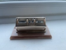 Vintage calendar gold year month day clock