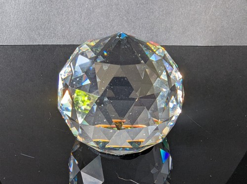 Crystal glass ball - glass, faceted