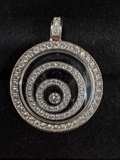 Chopard Happy Spirit 18k White Gold Diamond Pave Pendant Ref 79/5425/0-20