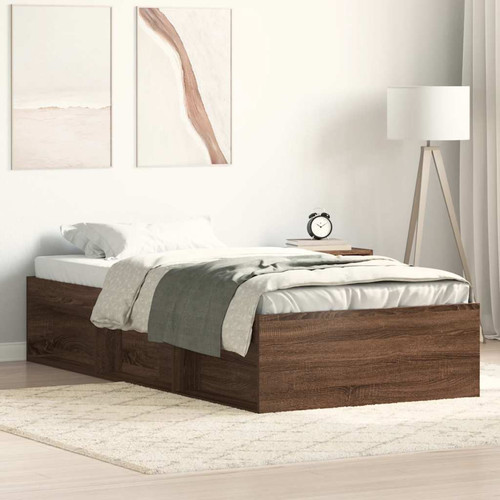 Bed frame brown oak 75x190 - bed,
