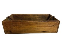 Antique Vintage Handmade Primitive Wooden Tool Box - 40cm X 20cm X 10cm High
