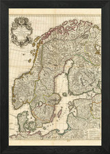 Old Map of Scandinavia and