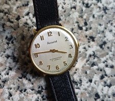 Rare Vintage Accurist 21 Jewels Hand Wind Gold Tone Swiss Men’s Watch, 32.5 mm