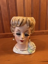 Vintage Ucagco Head Vase Lady