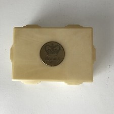 Vintage Trinket Box Kleenege Of Bristol Elizabeth R 1953 Royal Commemorative