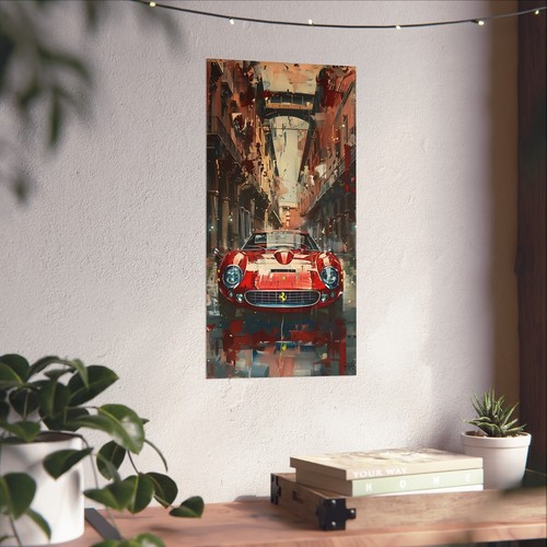 Classic red ferrari painting - classic,