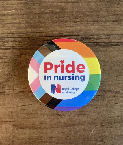 Pride nursing pin badge - in,
