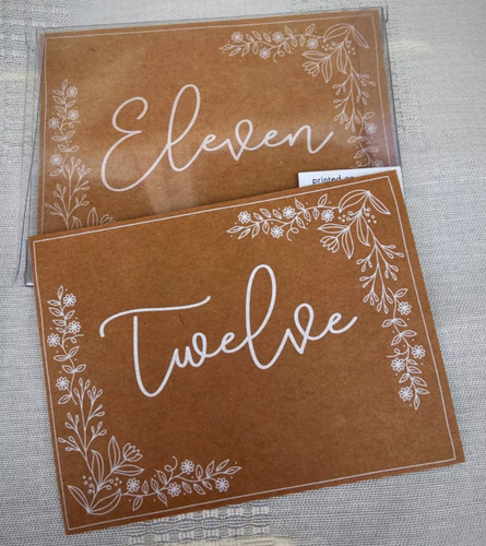 Table numbers wedding - 12, numbers,