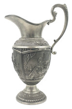 Antique Art Nouveau WMF Zinn Pewter pitcher jug - Beautifully decorated