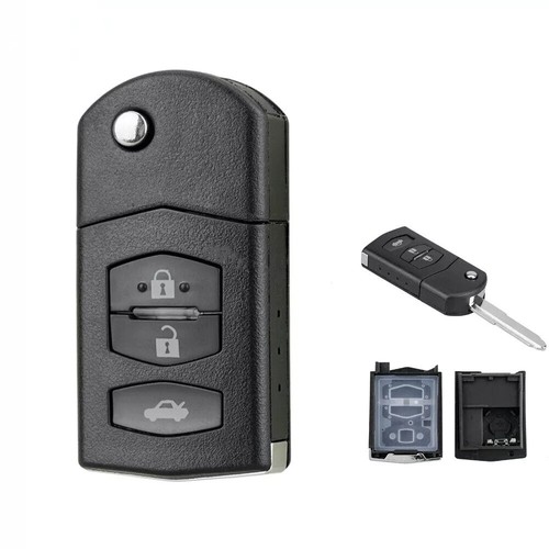New button flip key fob - key, case