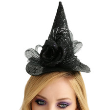 Black Sequin Witch Hat