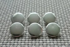 6 x Silver Tone 17mm Vintage