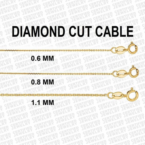 Solid 14k gold diamond cut - 14k,