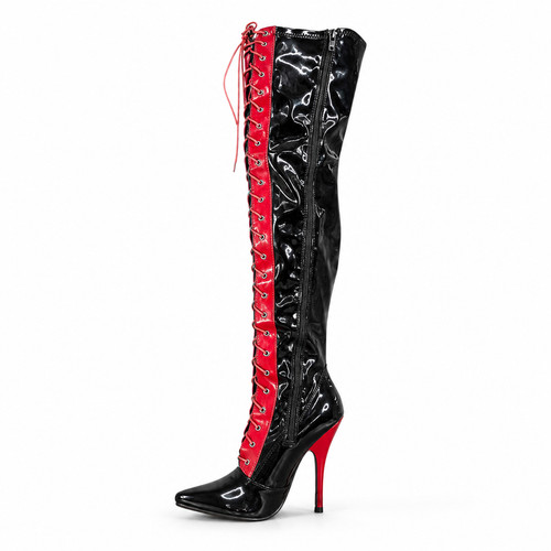 Black red patent - red, high
