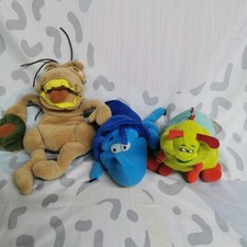 Disney A Bugs Life Soft Plush Beanie Toy Bundle x 3 Heimlick Dim P. T. Flea