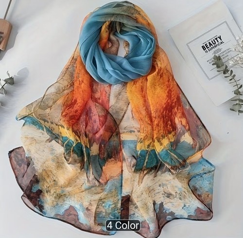 Ethnic print bohemian scarf - bohemian,
