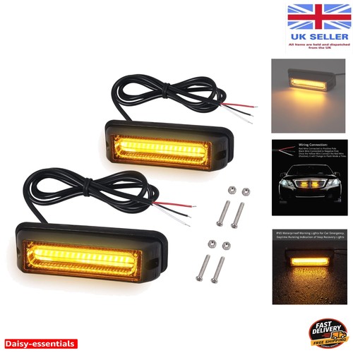 2pcs amber cob strobe - amber,