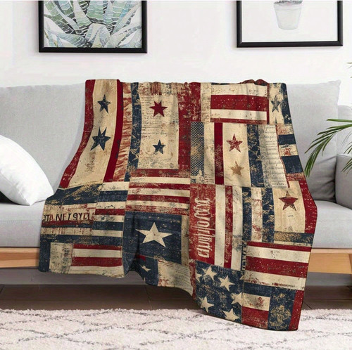 Vintage american flag throw - vintage,