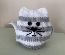 New Hand Knit White/Silver