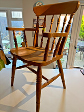 Wooden Beech Kitchen Chairs, 3