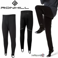 RONHILL TRACKSTER PANTS BOTTOMS TRACKSTERS LEGGINGS MENS RUNNING STIRRUP BLACK
