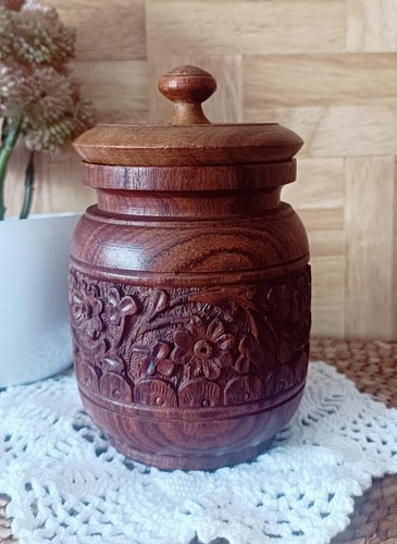 Vintage hand carved wooden - vintage,
