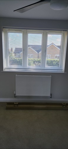 White aluminium venetian - white,