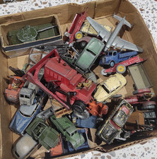 Dinky and Corgi cars and Vans Old Vintage Garage Find Inc a Military Tank - Used